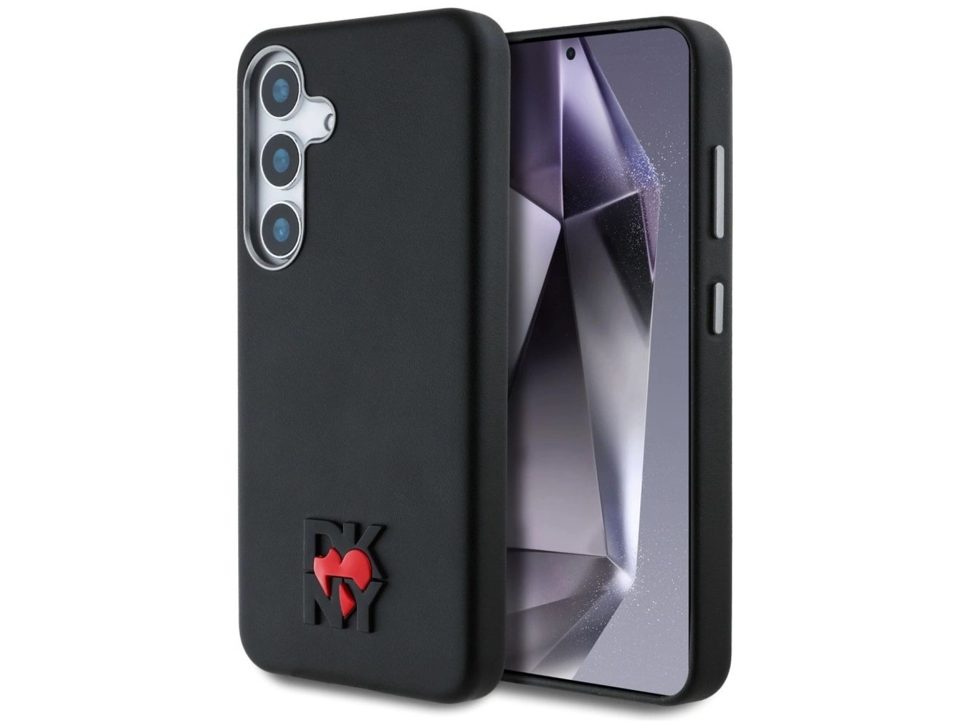 DKNY Leather Heart of NY Case for Samsung Galaxy S25 - Black