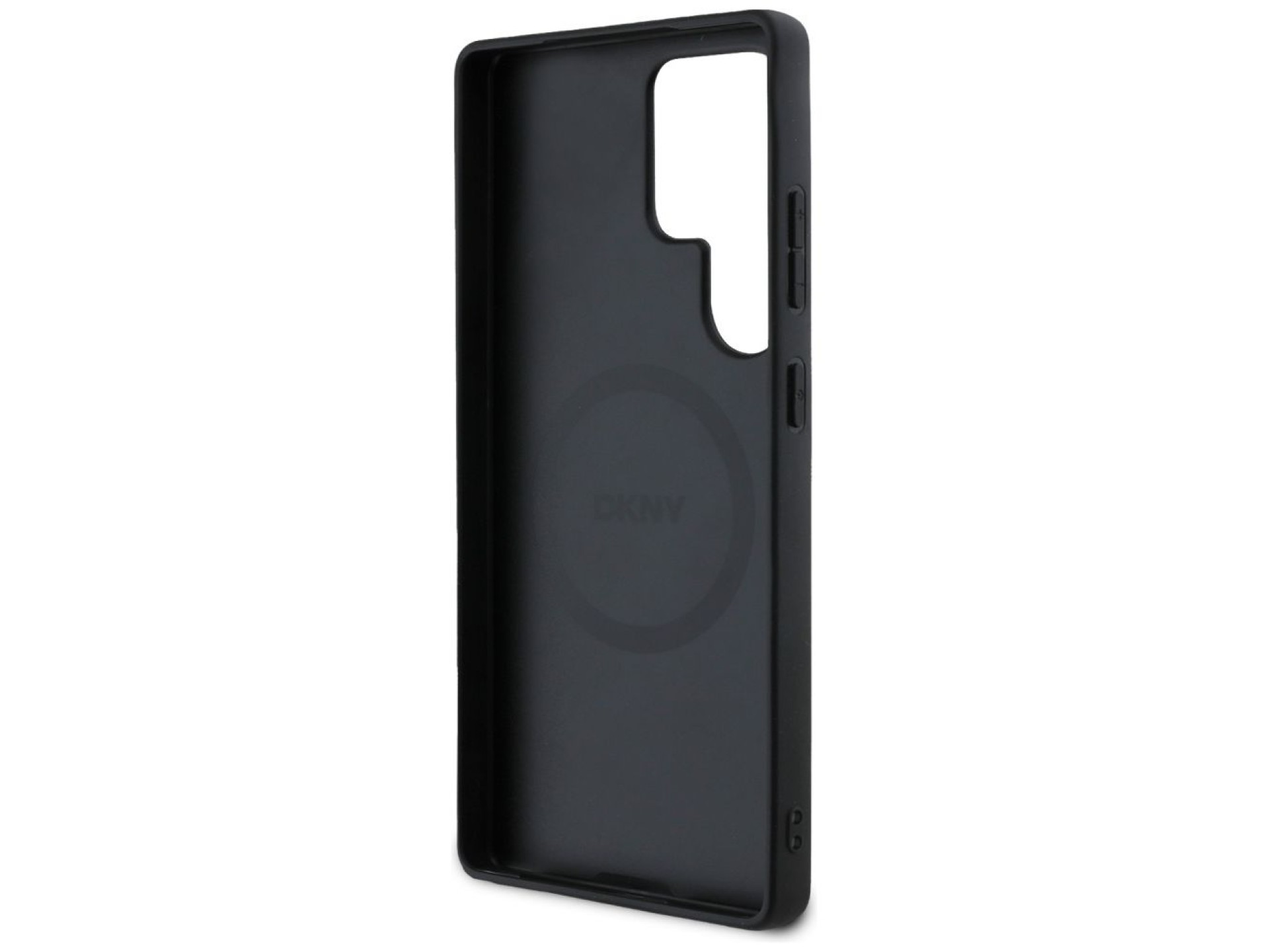 DKNY Leather Checkered Pattern MagSafe Case for Samsung Galaxy S25 Ultra - Gray
