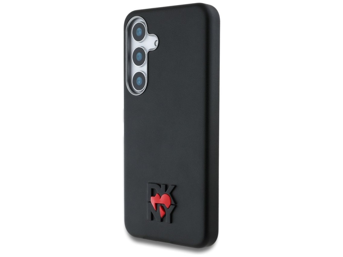 DKNY Leather Heart of NY Case for Samsung Galaxy S25 - Black