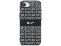 DKNY Repeat Texture Pattern with Tonal Stripe case for iPhone 16e - black DKNY Repeat Texture Pattern with Tonal Stripe case for iPhone 16e - black