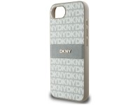 Funda para iPhone 16e de DKNY con estampado de textura repetida y rayas tonales - Beige Funda para iPhone 16e de DKNY con estampado de textura repetida y rayas tonales - Beige