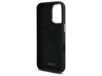 Funda para iPhone 16 de silicona líquida con logo metálico de DKNY - Negra Funda para iPhone 16 de silicona líquida con logo metálico de DKNY - Negra