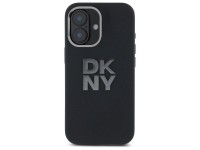 Funda para iPhone 16 de silicona líquida con logo metálico de DKNY - Negra Funda para iPhone 16 de silicona líquida con logo metálico de DKNY - Negra