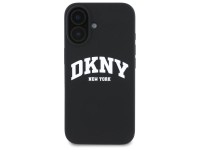 Funda DKNY de silicona blanca con logo impreso MagSafe para iPhone 16 - Negra Funda DKNY de silicona blanca con logo impreso MagSafe para iPhone 16 - Negra