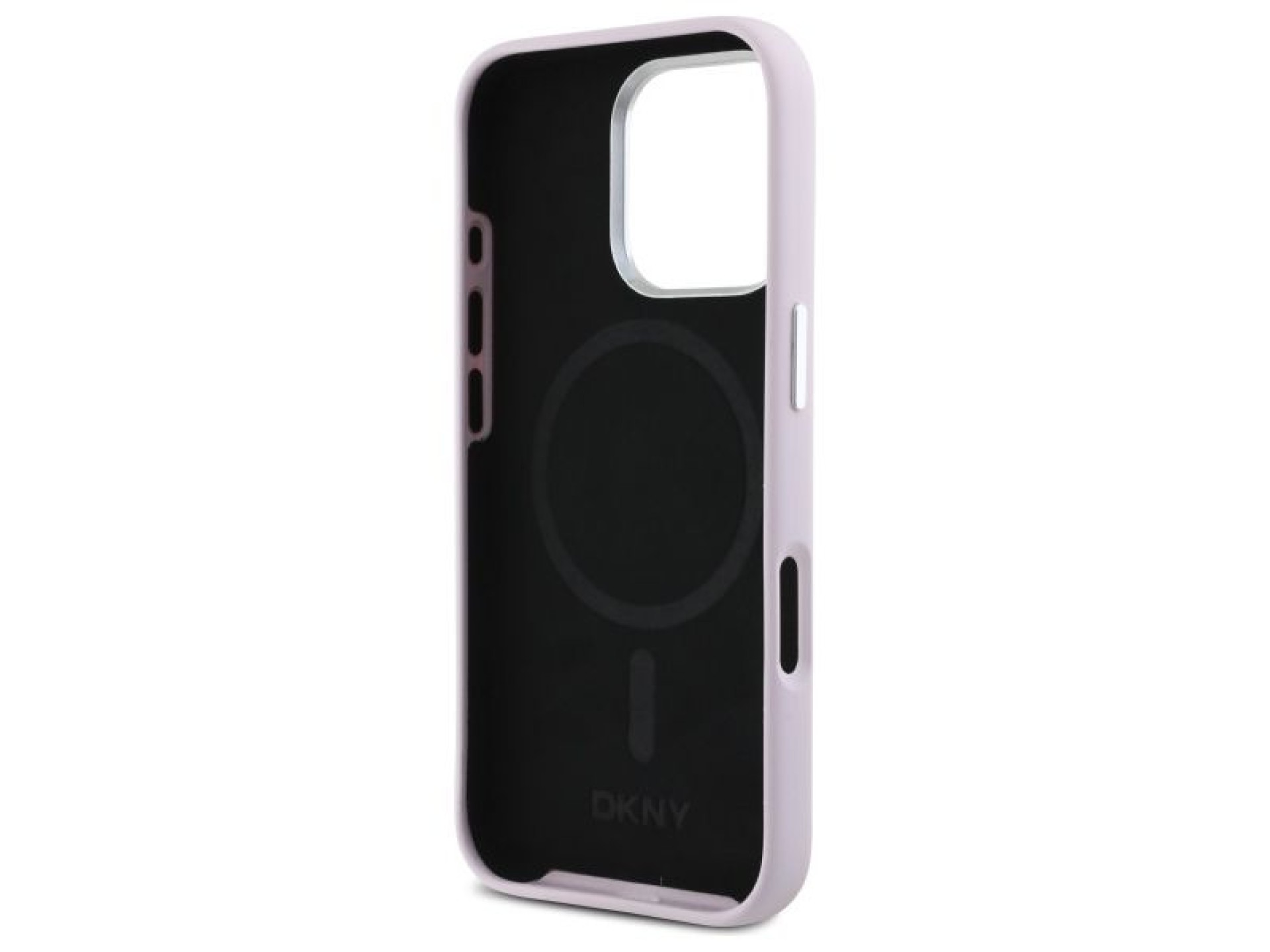 DKNY Liquid Silicone Small Metal Logo MagSafe iPhone 16 Pro Max Case - Pink
