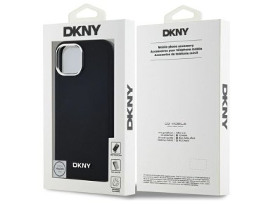Funda DKNY con logo liso y MagSafe para iPhone 15 - Negra Funda DKNY con logo liso y MagSafe para iPhone 15 - Negra
