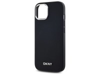 Funda DKNY con logo liso y MagSafe para iPhone 15 - Negra Funda DKNY con logo liso y MagSafe para iPhone 15 - Negra