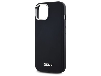 Funda DKNY con logo liso y MagSafe para iPhone 15 - Negra Funda DKNY con logo liso y MagSafe para iPhone 15 - Negra