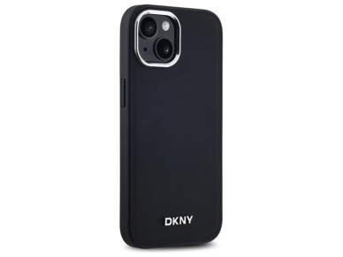 Funda DKNY con logo liso y MagSafe para iPhone 15 - Negra Funda DKNY con logo liso y MagSafe para iPhone 15 - Negra