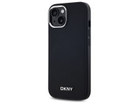 Funda DKNY con logo liso y MagSafe para iPhone 15 - Negra Funda DKNY con logo liso y MagSafe para iPhone 15 - Negra