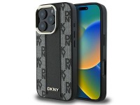 Funda DKNY MagSafe con estampado a cuadros para iPhone 16 Pro - Negra Funda DKNY MagSafe con estampado a cuadros para iPhone 16 Pro - Negra