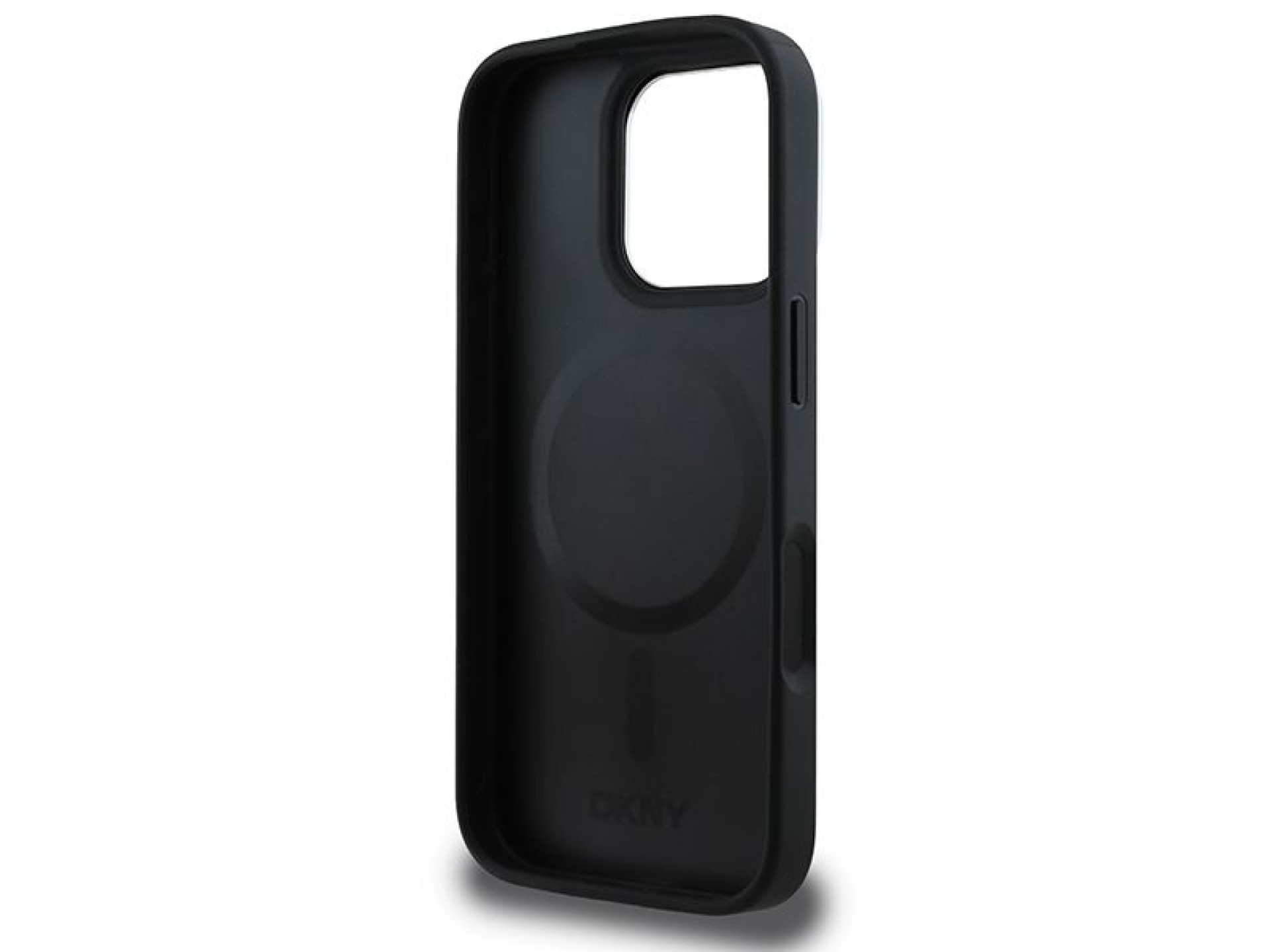 Funda DKNY MagSafe con estampado a cuadros para iPhone 16 Pro - Negra