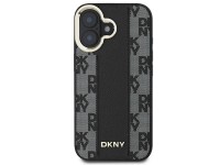 Capa DKNY com estampa xadrez e MagSafe para iPhone 16 Plus - Preta Capa DKNY com estampa xadrez e MagSafe para iPhone 16 Plus - Preta