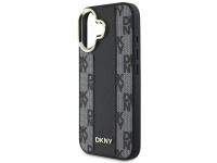 Capa DKNY com estampa xadrez e MagSafe para iPhone 16 Plus - Preta Capa DKNY com estampa xadrez e MagSafe para iPhone 16 Plus - Preta