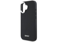 DKNY Plain Silver Logo MagSafe iPhone 16 Case - Black DKNY Plain Silver Logo MagSafe iPhone 16 Case - Black