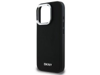 Funda DKNY para iPhone 16 Pro Max con logo plateado liso y MagSafe - Negra Funda DKNY para iPhone 16 Pro Max con logo plateado liso y MagSafe - Negra