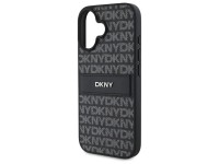 Capa para iPhone 16 DKNY com textura e listras tonais - Preta Capa para iPhone 16 DKNY com textura e listras tonais - Preta