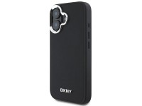 DKNY Plain Silver Logo MagSafe iPhone 16 Case - Black DKNY Plain Silver Logo MagSafe iPhone 16 Case - Black