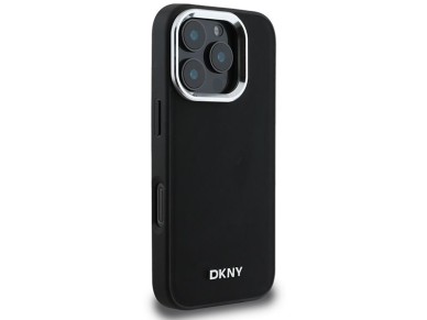 DKNY Plain Silver Logo MagSafe iPhone 16 Pro Max Case - Black DKNY Plain Silver Logo MagSafe iPhone 16 Pro Max Case - Black