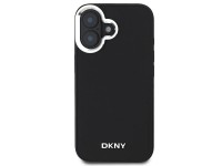 DKNY Plain Silver Logo MagSafe iPhone 16 Case - Black DKNY Plain Silver Logo MagSafe iPhone 16 Case - Black