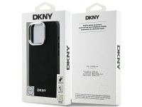 Funda DKNY para iPhone 16 Pro Max con logo plateado liso y MagSafe - Negra Funda DKNY para iPhone 16 Pro Max con logo plateado liso y MagSafe - Negra