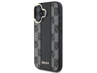 Capa DKNY com estampa xadrez e MagSafe para iPhone 16 Plus - Preta Capa DKNY com estampa xadrez e MagSafe para iPhone 16 Plus - Preta