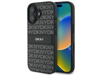 Capa para iPhone 16 DKNY com textura e listras tonais - Preta Capa para iPhone 16 DKNY com textura e listras tonais - Preta