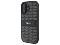 Capa para iPhone 16 DKNY com textura e listras tonais - Preta Capa para iPhone 16 DKNY com textura e listras tonais - Preta