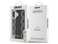 Capa DKNY com estampa xadrez e MagSafe para iPhone 16 Plus - Preta Capa DKNY com estampa xadrez e MagSafe para iPhone 16 Plus - Preta