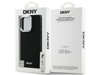 DKNY Plain Silver Logo MagSafe iPhone 16 Pro Max Case - Black DKNY Plain Silver Logo MagSafe iPhone 16 Pro Max Case - Black