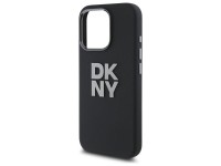 Capa DKNY de silicone líquido com logotipo metálico para iPhone 16 Pro Max - Preta Capa DKNY de silicone líquido com logotipo metálico para iPhone 16 Pro Max - Preta