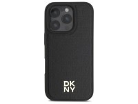DKNY Repeat Pattern Stack Logo MagSafe iPhone 16 Pro Case - Black DKNY Repeat Pattern Stack Logo MagSafe iPhone 16 Pro Case - Black