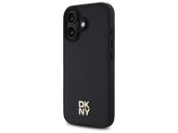 DKNY Repeat Pattern Stack Logo MagSafe iPhone 16 Case - Black DKNY Repeat Pattern Stack Logo MagSafe iPhone 16 Case - Black