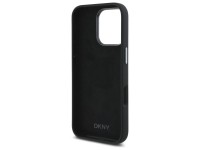 Capa DKNY de silicone líquido com logotipo metálico para iPhone 16 Pro Max - Preta Capa DKNY de silicone líquido com logotipo metálico para iPhone 16 Pro Max - Preta