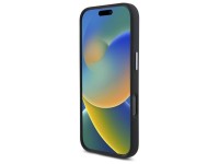 Capa DKNY de silicone líquido com logotipo metálico para iPhone 16 Pro Max - Preta Capa DKNY de silicone líquido com logotipo metálico para iPhone 16 Pro Max - Preta