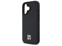 DKNY Repeat Pattern Stack Logo MagSafe iPhone 16 Case - Black DKNY Repeat Pattern Stack Logo MagSafe iPhone 16 Case - Black