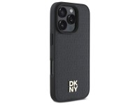 DKNY Repeat Pattern Stack Logo MagSafe iPhone 16 Pro Case - Black DKNY Repeat Pattern Stack Logo MagSafe iPhone 16 Pro Case - Black