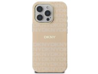 Funda DKNY MagSafe para iPhone 16 Pro con estampado de textura repetida y rayas - Rosa Funda DKNY MagSafe para iPhone 16 Pro con estampado de textura repetida y rayas - Rosa