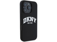 DKNY Silicone White Printed Logo MagSafe iPhone 16 Pro Case - Black DKNY Silicone White Printed Logo MagSafe iPhone 16 Pro Case - Black
