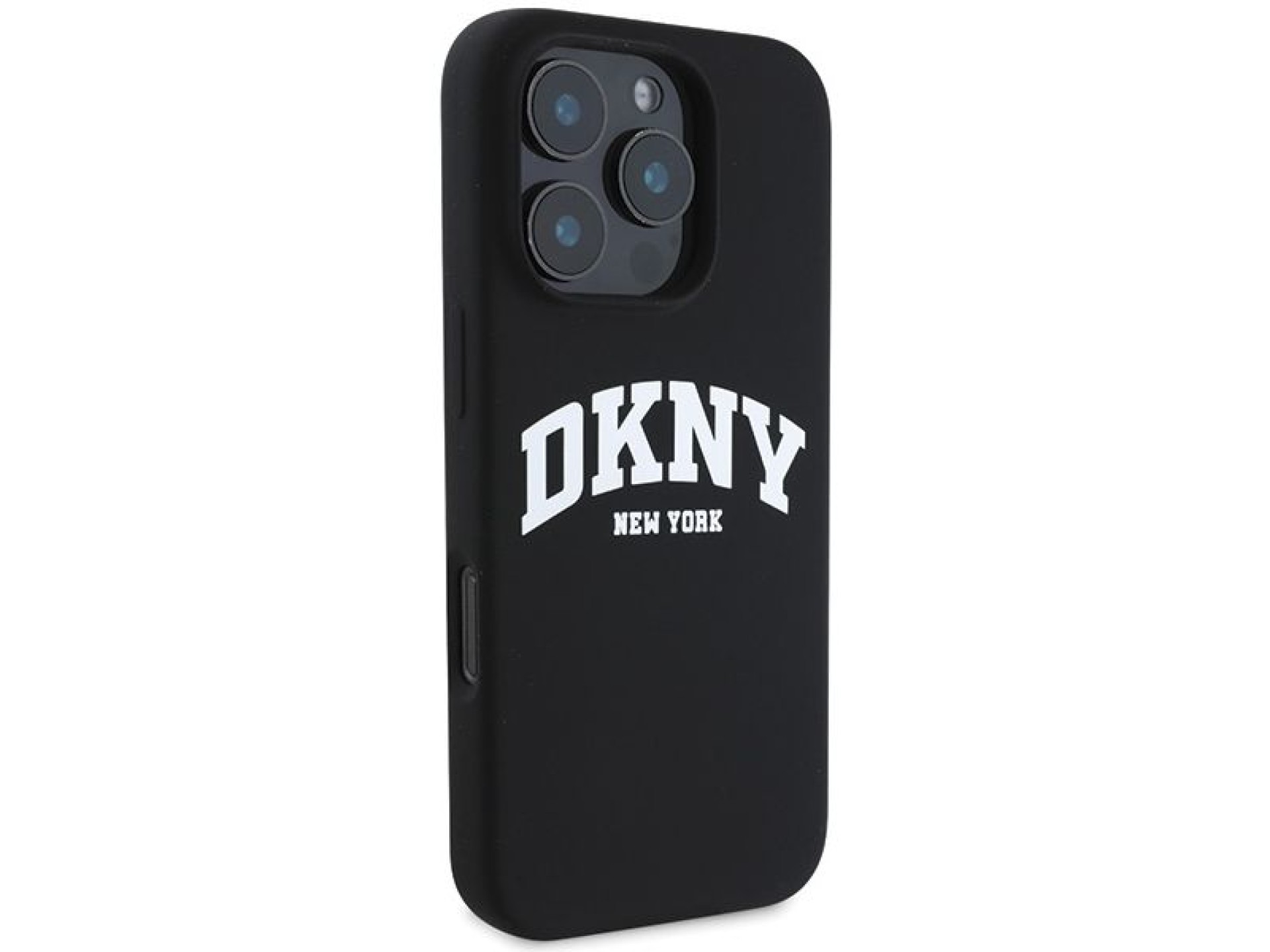 DKNY Silicone White Printed Logo MagSafe Case for iPhone 16 Pro Max - Black