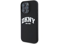 DKNY Silicone White Printed Logo MagSafe iPhone 16 Pro Case - Black DKNY Silicone White Printed Logo MagSafe iPhone 16 Pro Case - Black