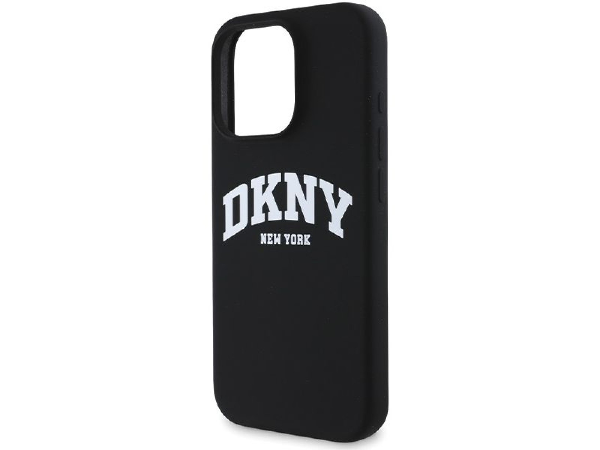 DKNY Silicone White Printed Logo MagSafe Case for iPhone 16 Pro Max - Black