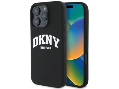 DKNY Silicone White Printed Logo MagSafe Case for iPhone 16 Pro Max - Black DKNY Silicone White Printed Logo MagSafe Case for iPhone 16 Pro Max - Black