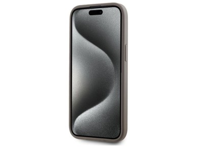 Funda DKNY de piel con estampado a cuadros monocromático y MagSafe para iPhone 15 Plus - Beige Funda DKNY de piel con estampado a cuadros monocromático y MagSafe para iPhone 15 Plus - Beige