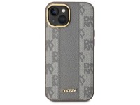 Capa DKNY em couro com estampa xadrez monocromática e MagSafe para iPhone 15 Plus - Bege Capa DKNY em couro com estampa xadrez monocromática e MagSafe para iPhone 15 Plus - Bege