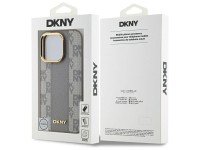 Capa DKNY em couro com estampa xadrez monocromática e MagSafe para iPhone 14 Pro - Bege Capa DKNY em couro com estampa xadrez monocromática e MagSafe para iPhone 14 Pro - Bege