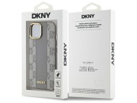 Capa DKNY em couro com estampa xadrez monocromática e MagSafe para iPhone 15 Plus - Bege Capa DKNY em couro com estampa xadrez monocromática e MagSafe para iPhone 15 Plus - Bege