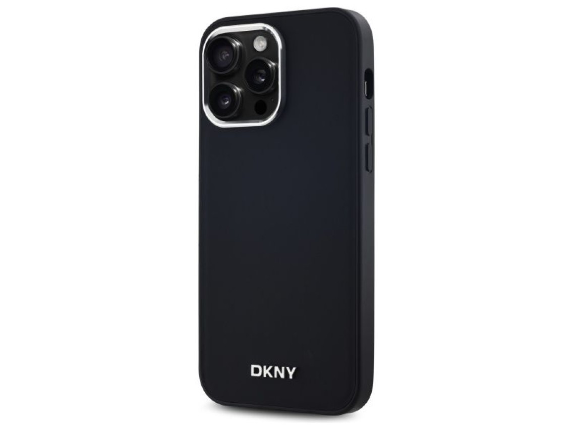 Capa DKNY Plain Logo MagSafe para iPhone 14 Pro Max - Preta