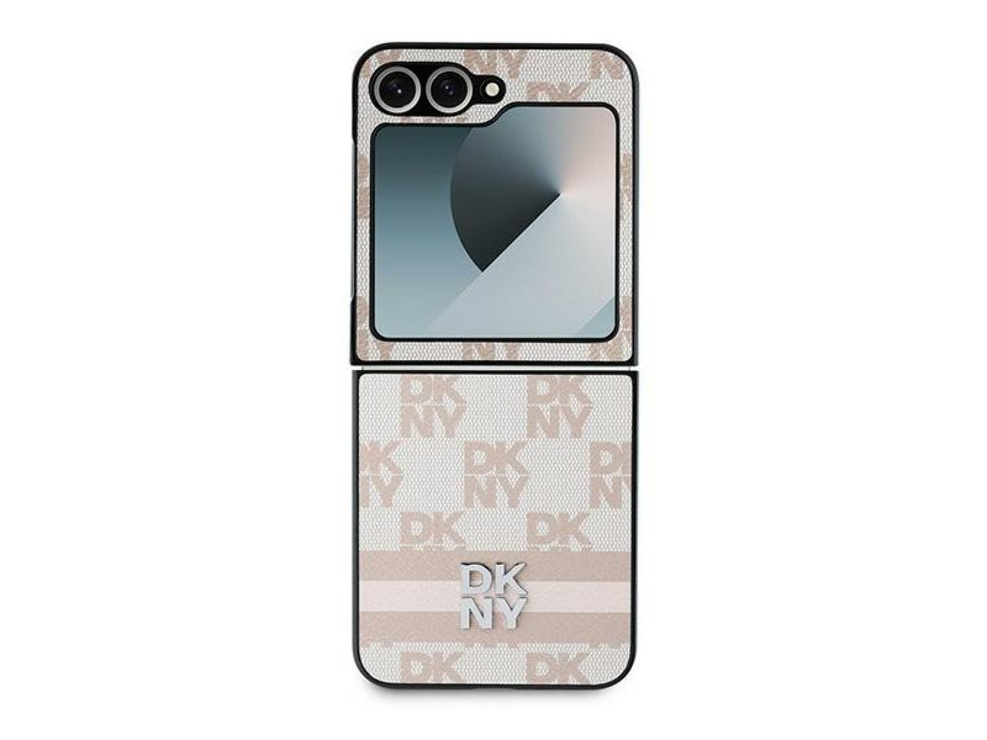 DKNY Checkered Pattern Printed Stripes Case for Samsung Galaxy Z Flip 6 - Pink