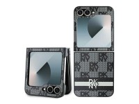 Funda DKNY con estampado de cuadros y rayas para Samsung Galaxy Z Flip 6 - negra Funda DKNY con estampado de cuadros y rayas para Samsung Galaxy Z Flip 6 - negra